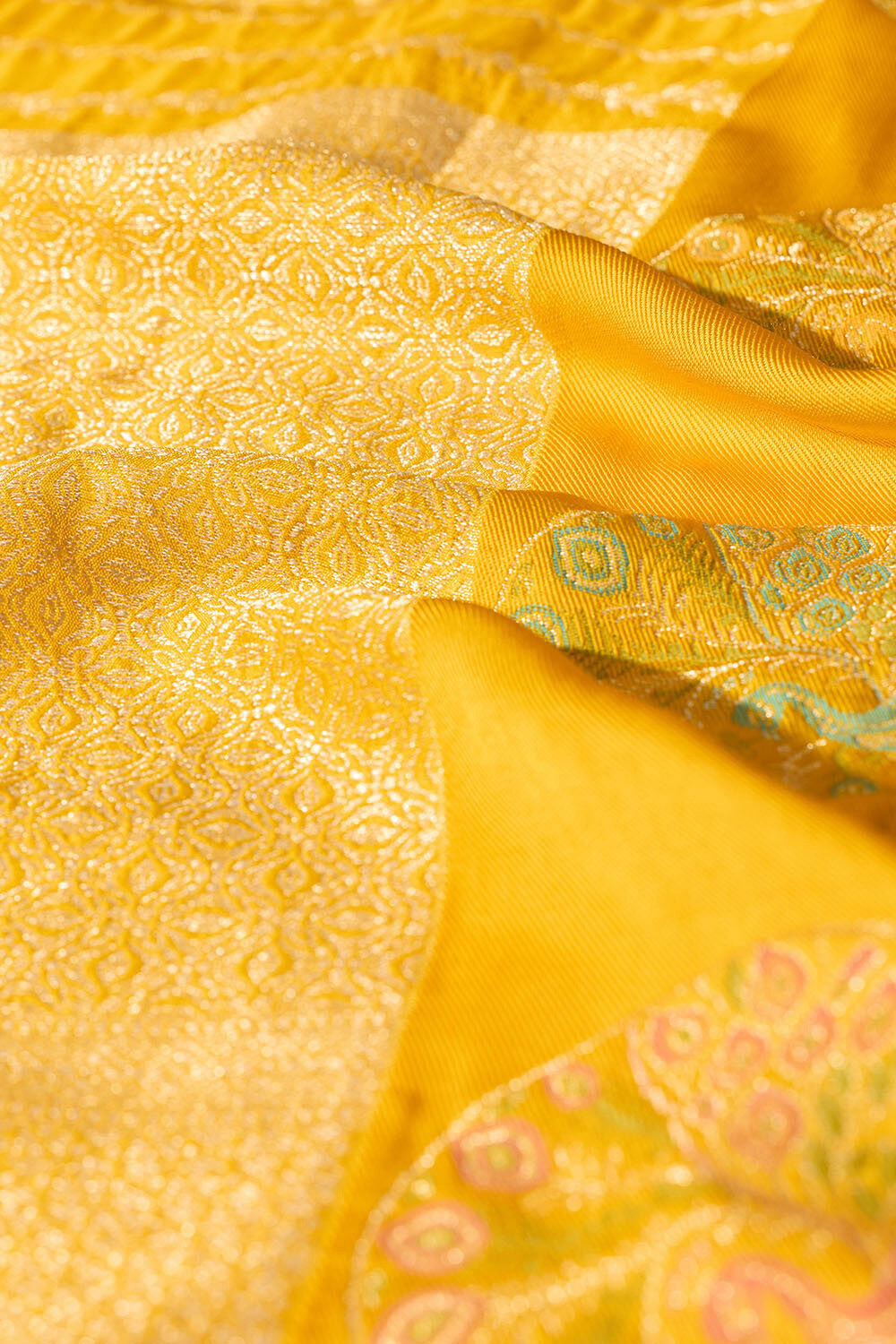 Yellow Pure Viscose Woven Saree image number null
