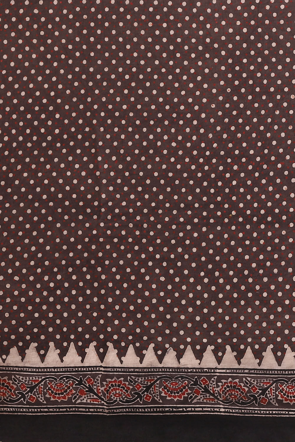 Brown Pure Cotton Ajrakh Printed Saree image number null