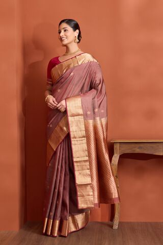 Brown Apsara Woven Silk Viscose Saree thumbnail image number null