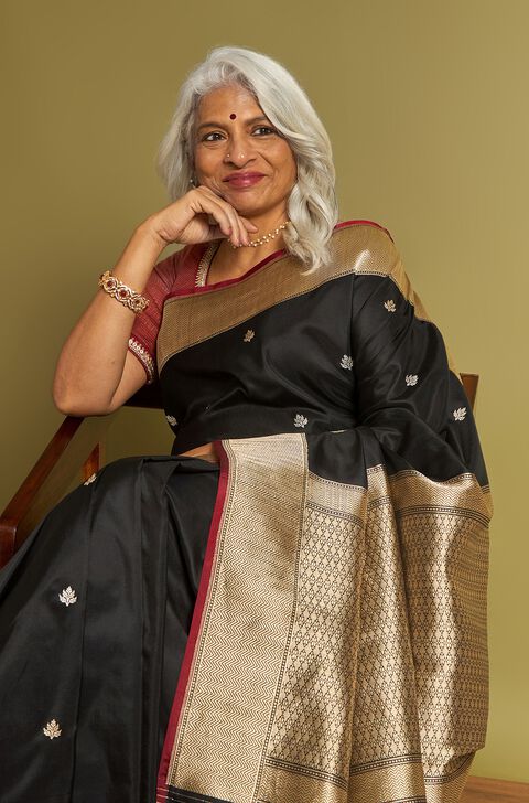 Black Pure Silk Kadwa Banarasi Saree