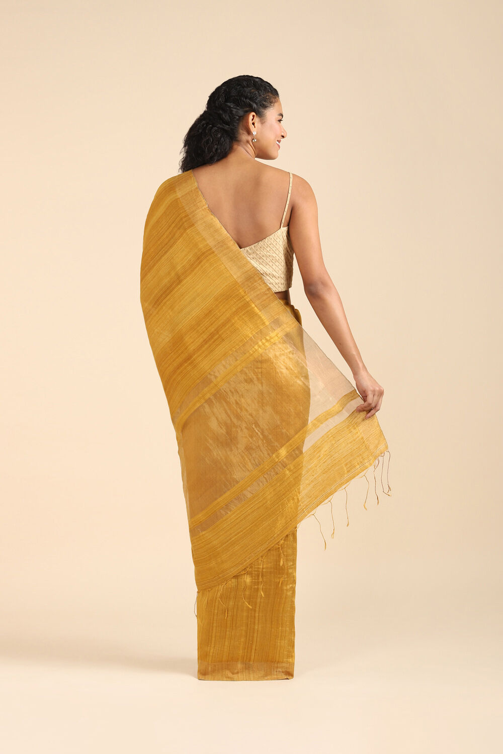 Yellow Pure Silk Vanya Bengal Saree image number null