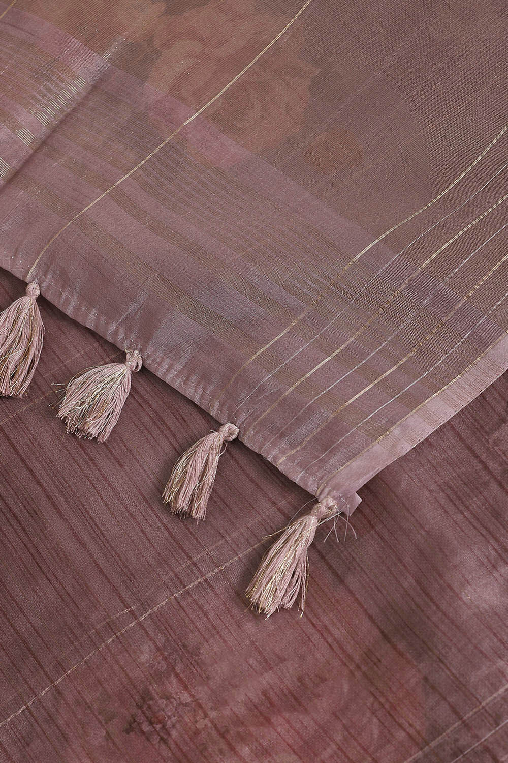Purple Pure Embroidered Saree image number null
