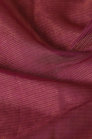 Dark Pink Pure Cotton Tissue Maheswari Saree thumbnail image number null