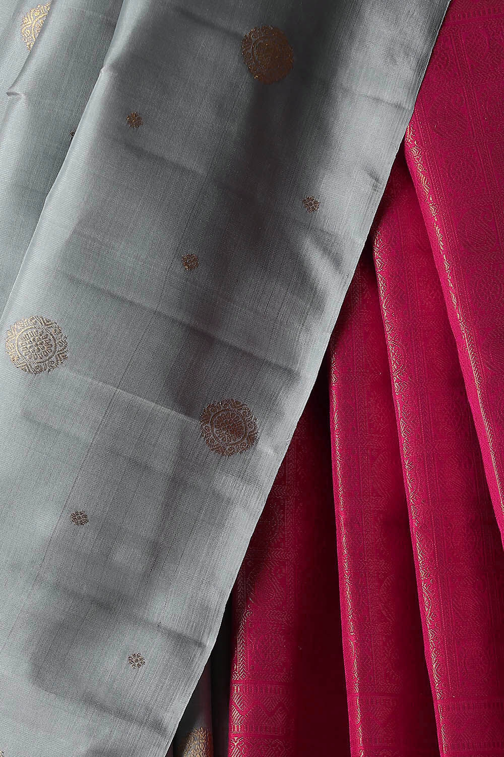 Grey Pure Silk Kanjivaram Saree image number null