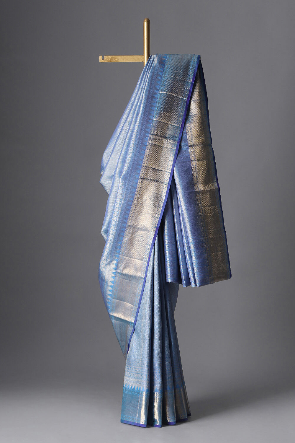 Violet Pure Silk Kanjivaram Saree image number null
