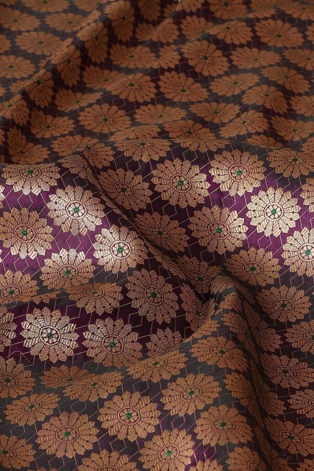 Purple Pure Silk Banarasi Brocade Saree image number null