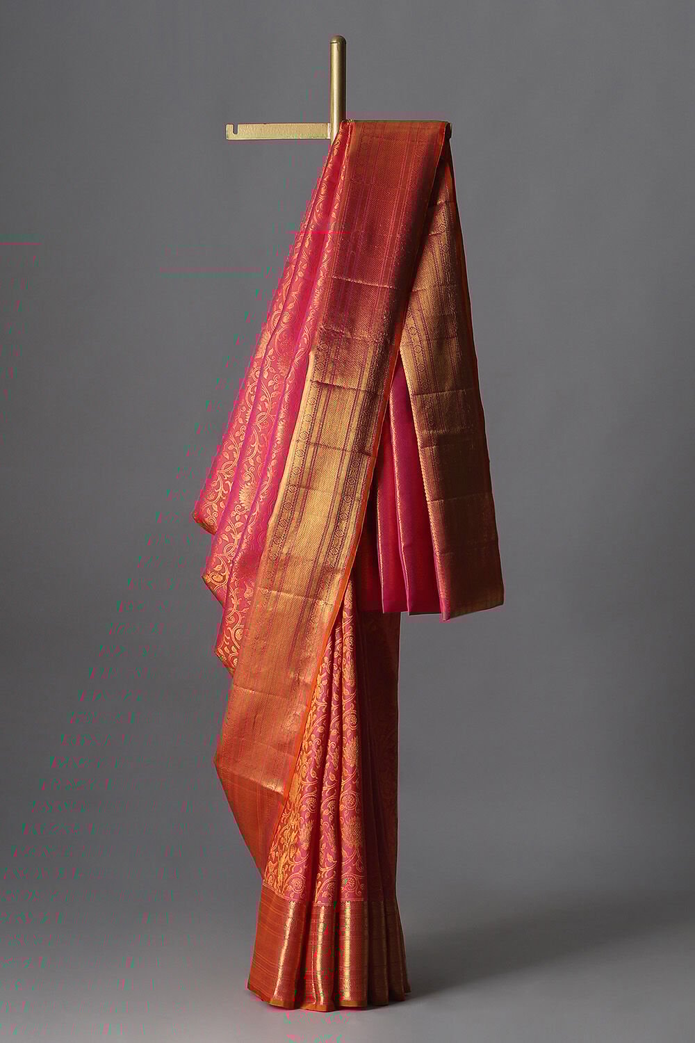 Pink Pure Silk Kanjivaram Saree image number null