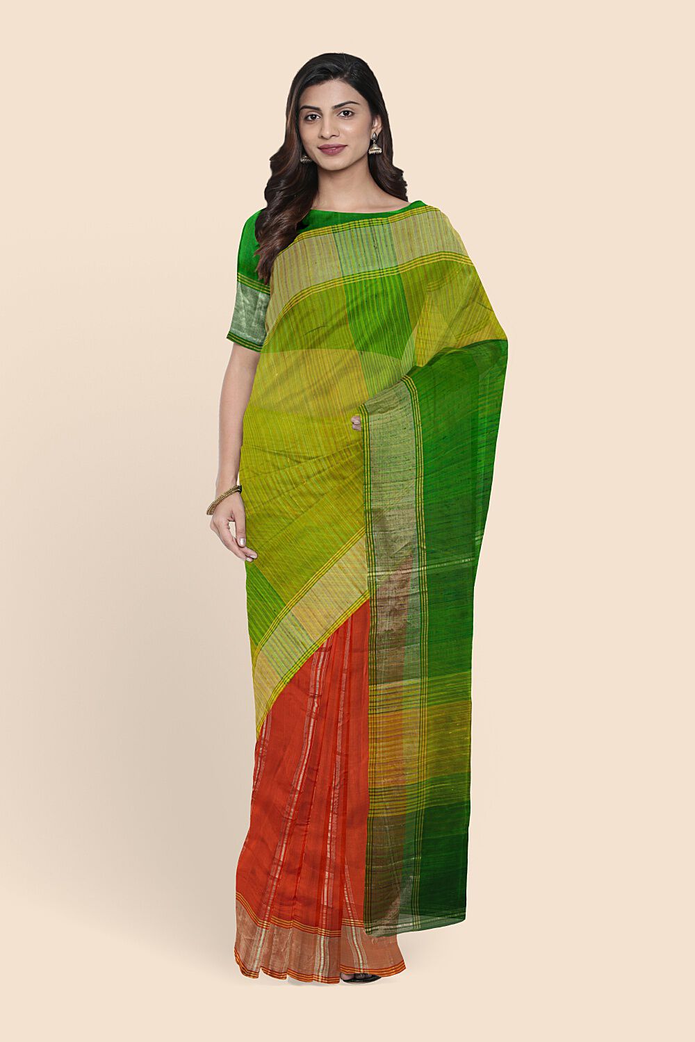 Red Pure Silk South Saree image number null