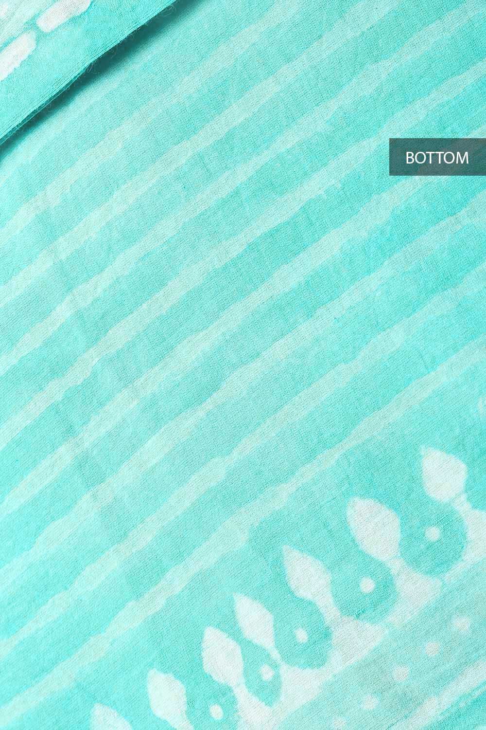 Light Blue Block Printed Cotton Suit image number null