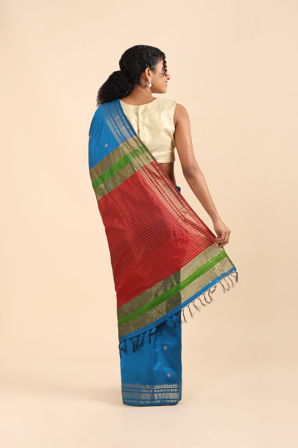 Blue Pure Silk Soft Silk Saree image number null
