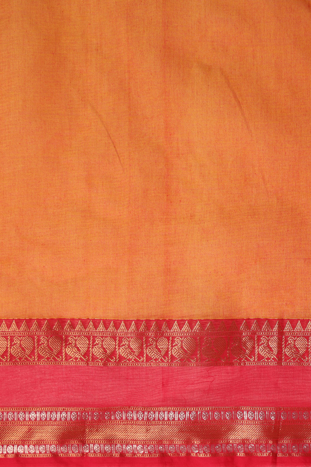 Orange South Pure Cotton Woven Saree image number null