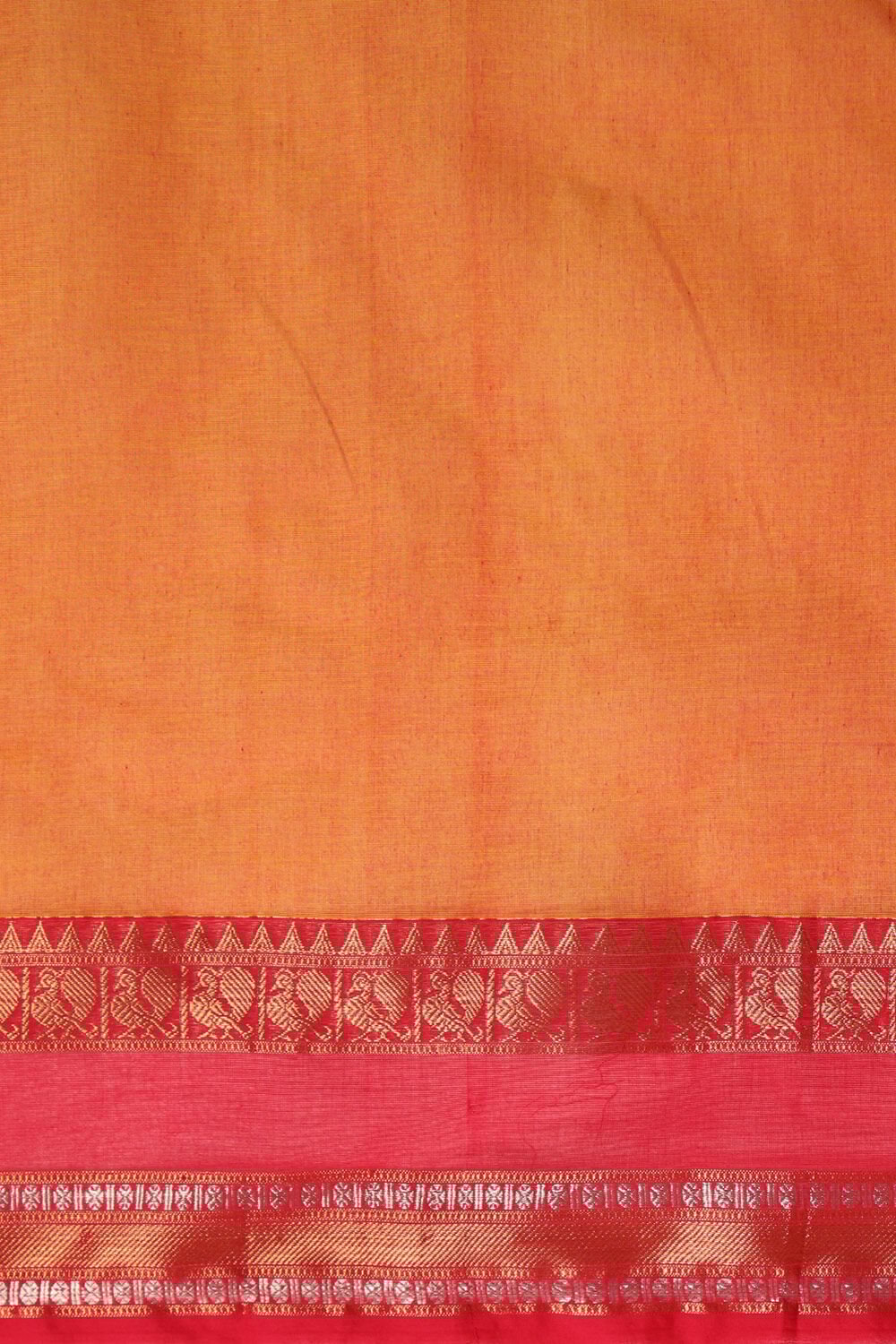 Orange South Pure Cotton Woven Saree image number null