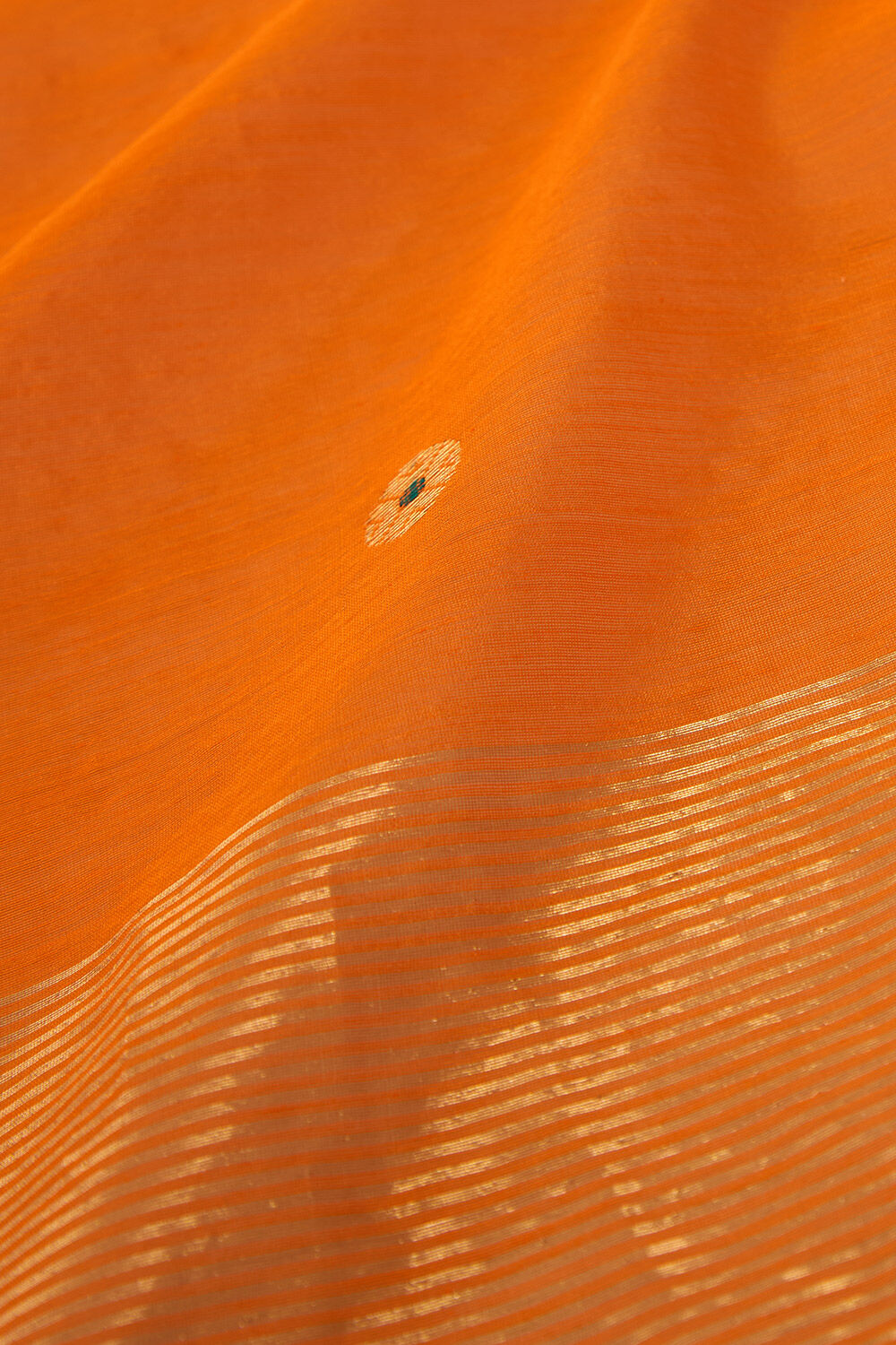 Orange Woven Pure Silk Cotton Chanderi Saree image number null