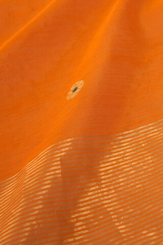 Orange Woven Pure Silk Cotton Chanderi Saree thumbnail image number null