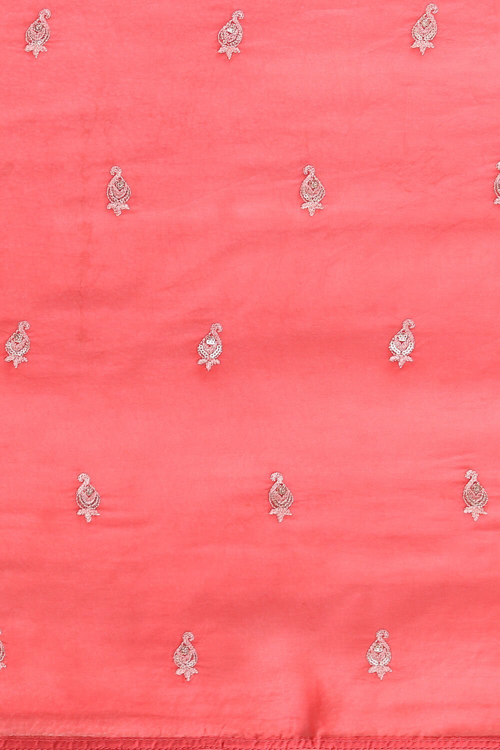 Red Viscose Embroidered Saree image number null