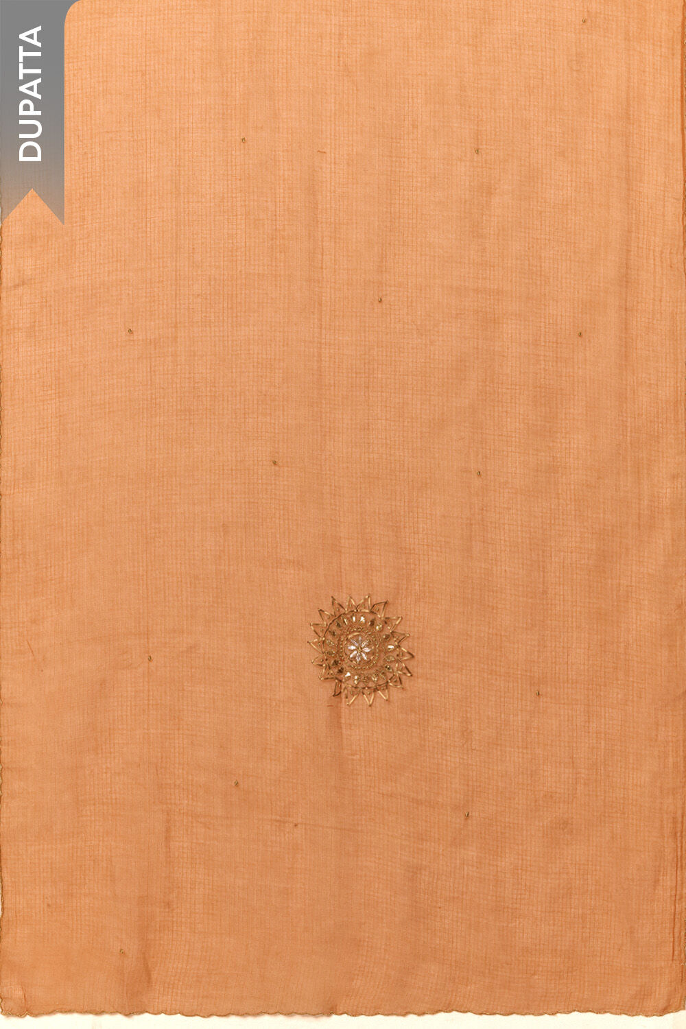 Red Pure Silk Cotton Gotta Patti Embroidered Unstitched Suit Set image number null
