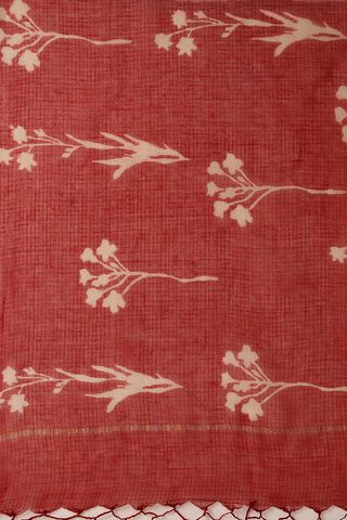 Red Pure Cotton Embroidered Kurta Set thumbnail image number null