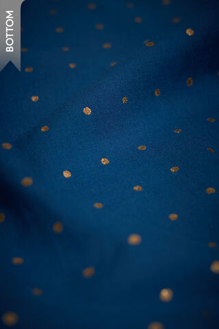 Dark Blue Embroidered Pure Silk Cotton Unstitched Suit Set thumbnail image number null