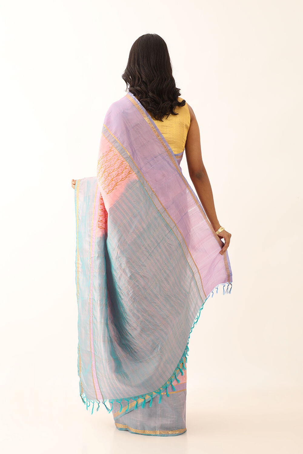 Light Pink Pure Silk South Printed Saree image number null