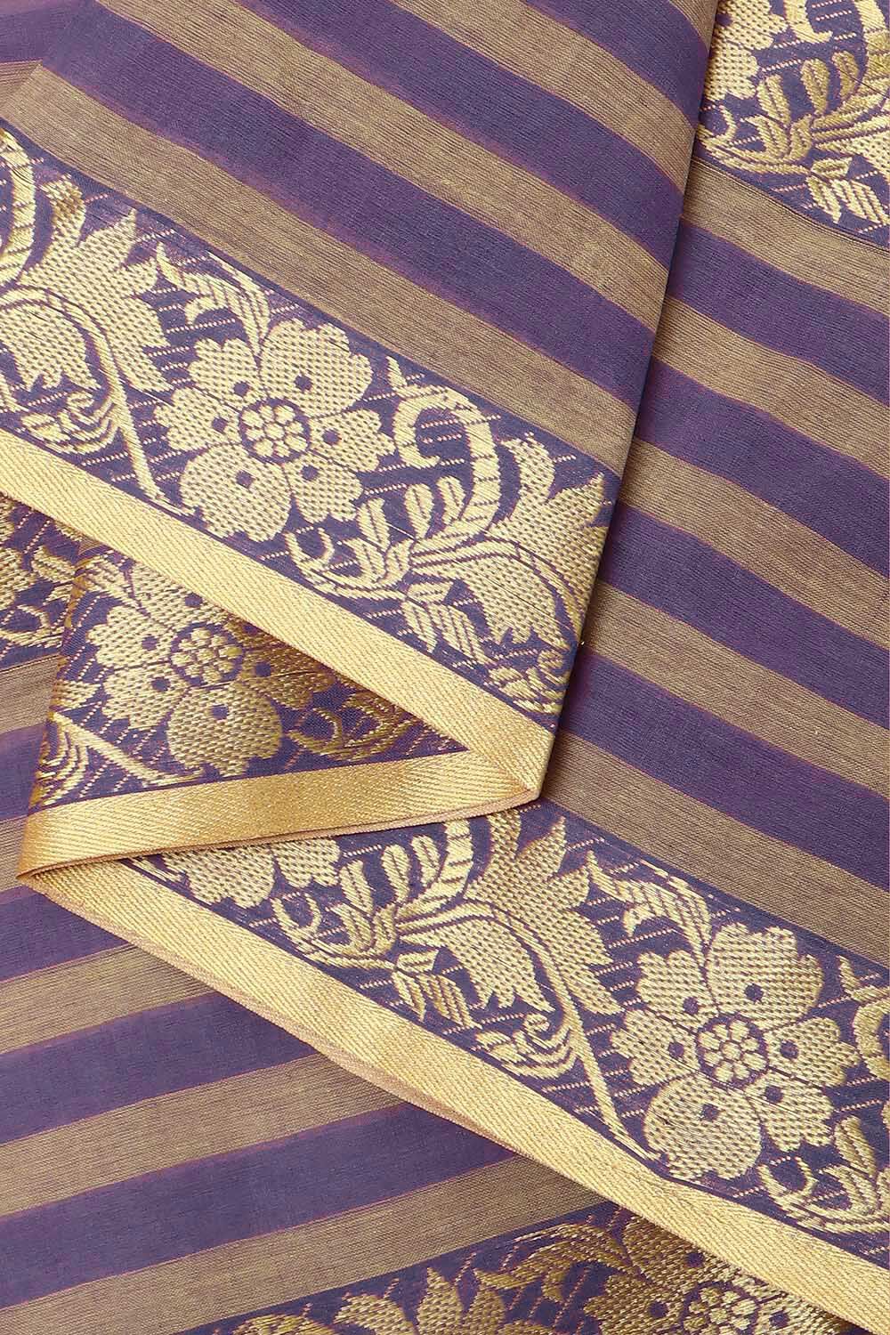 Multicolored Pure Cotton Bengal Saree image number null