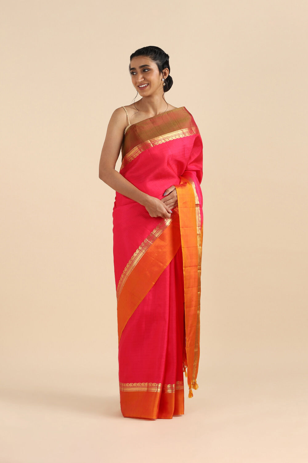 Red Pure Soft Silk Saree image number null