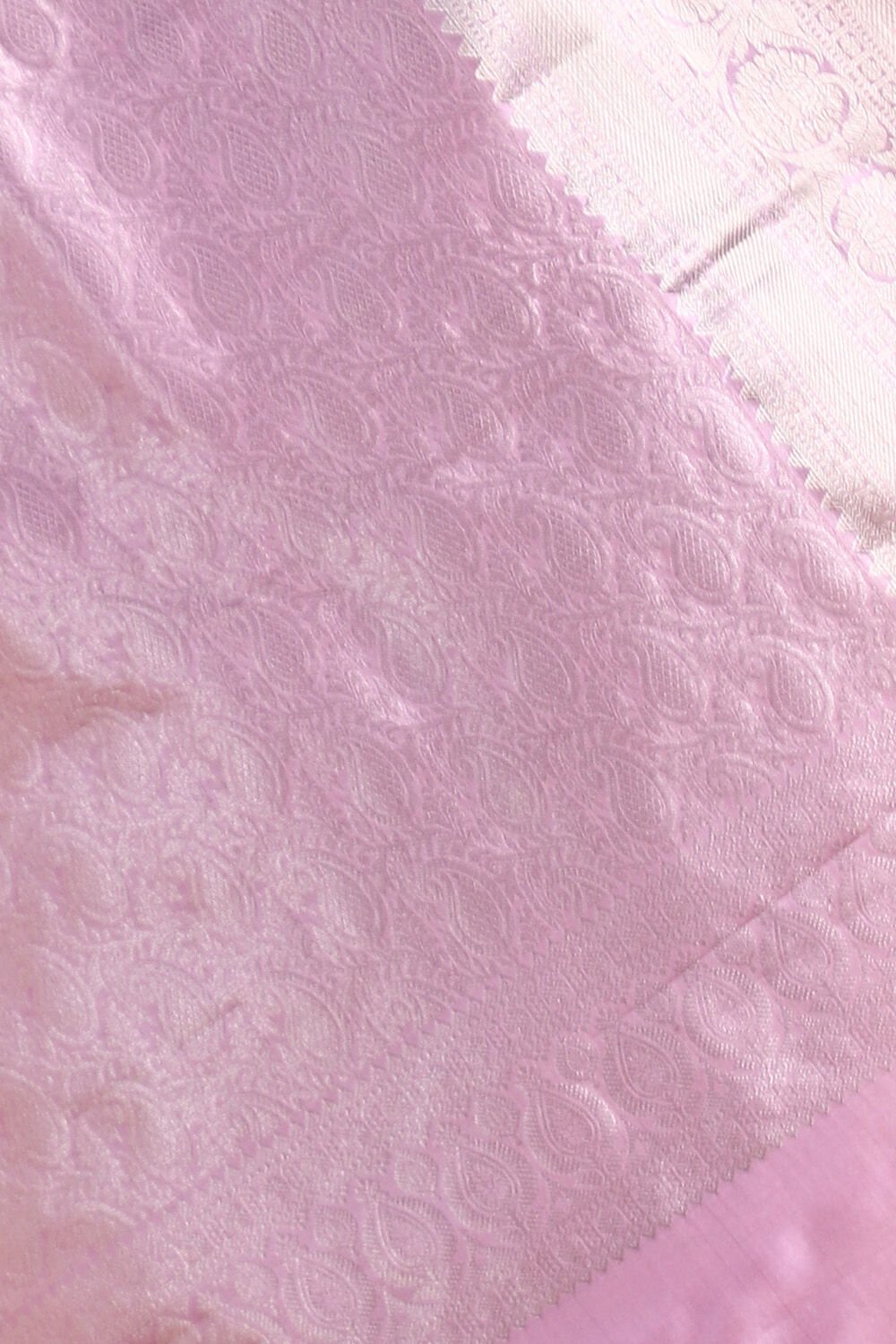 Light Pink Pure Silk Kanjivaram inspired Saree image number null