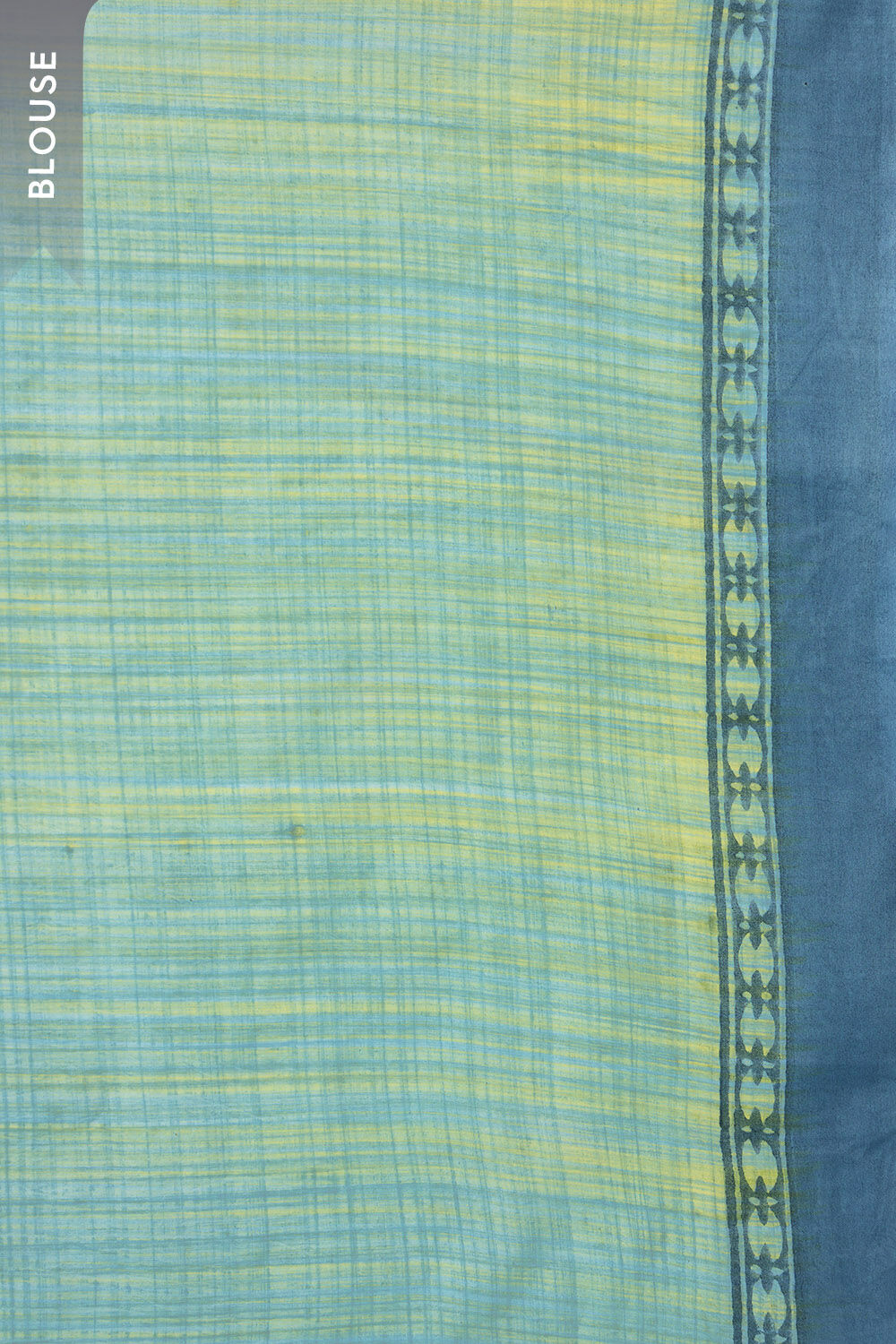 Blue Pure Cotton Block Printed Bengal Saree image number null