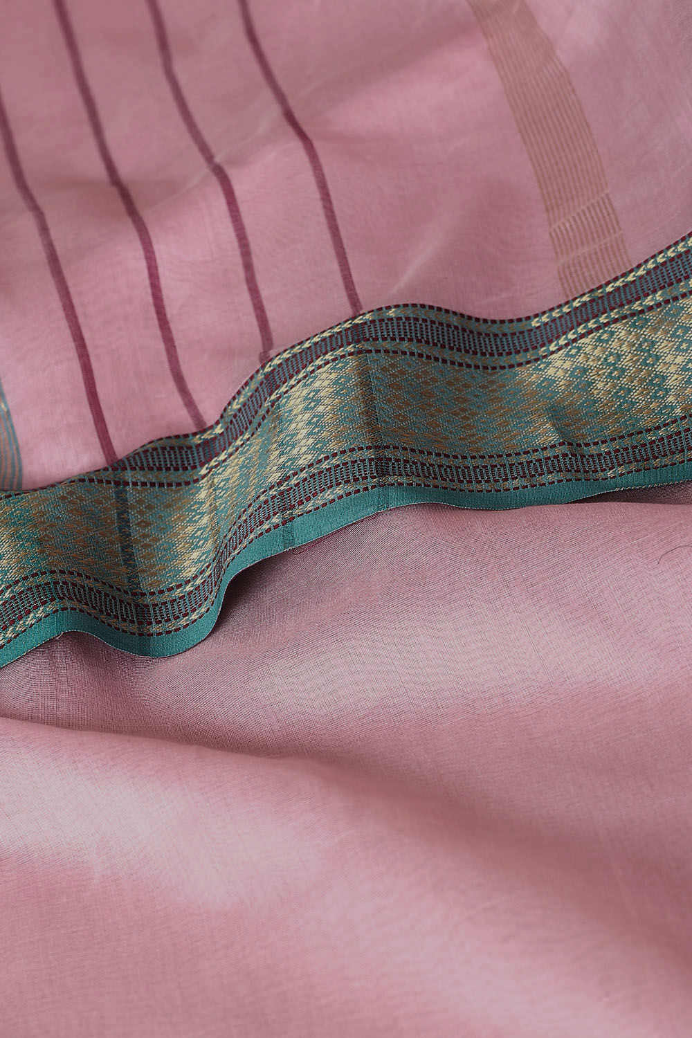 Pink Pure Silk Cotton Maheswari Saree image number null