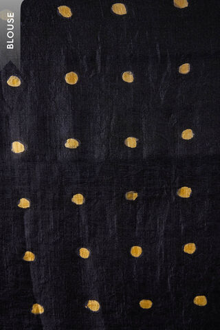 Black Bengal Silk Hand Painted Saree thumbnail image number null