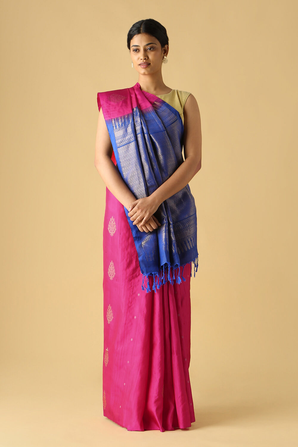 Pink Pure Silk South Saree image number null