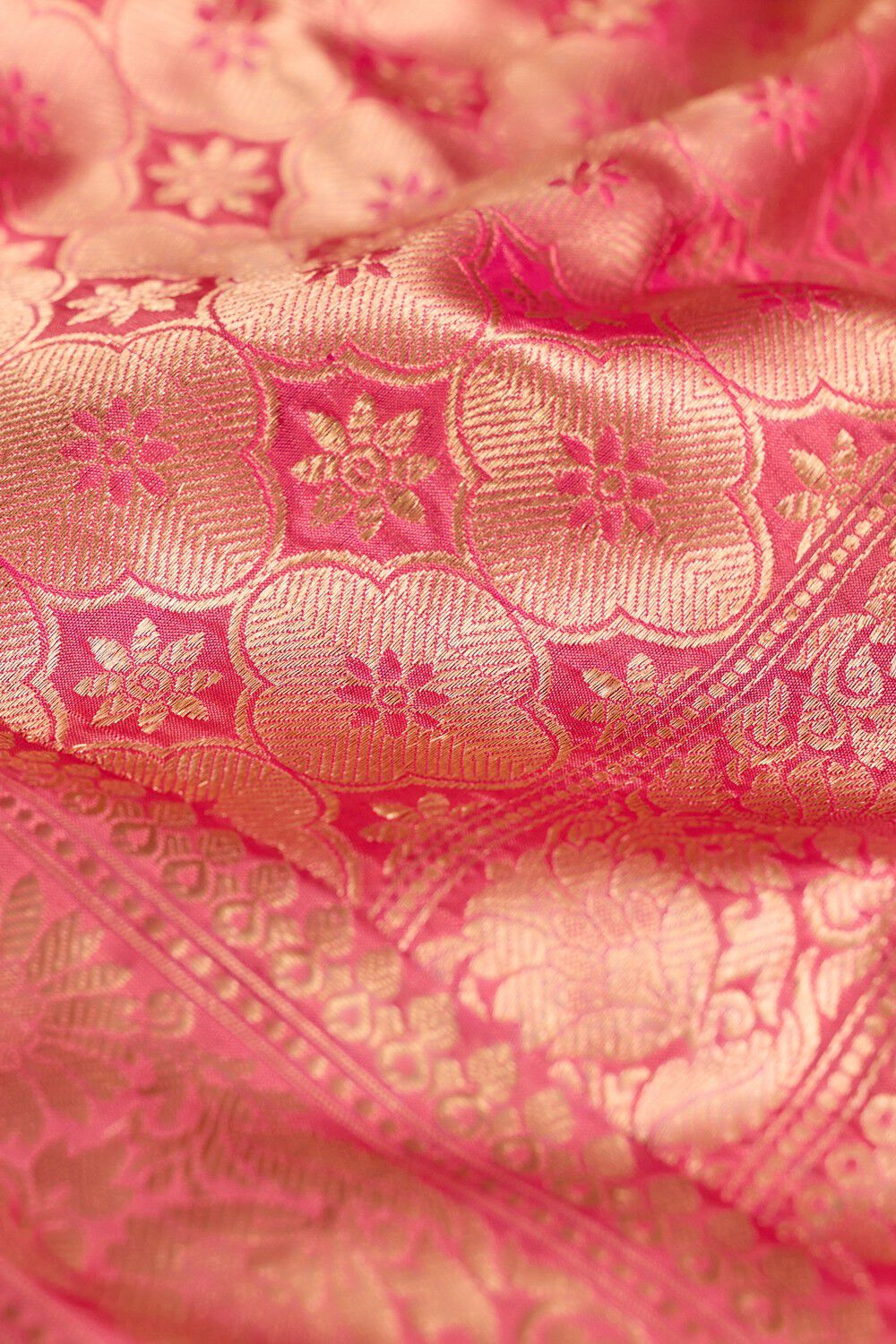 Light Pink Silk Viscose Cutwork Banarasi Saree image number null