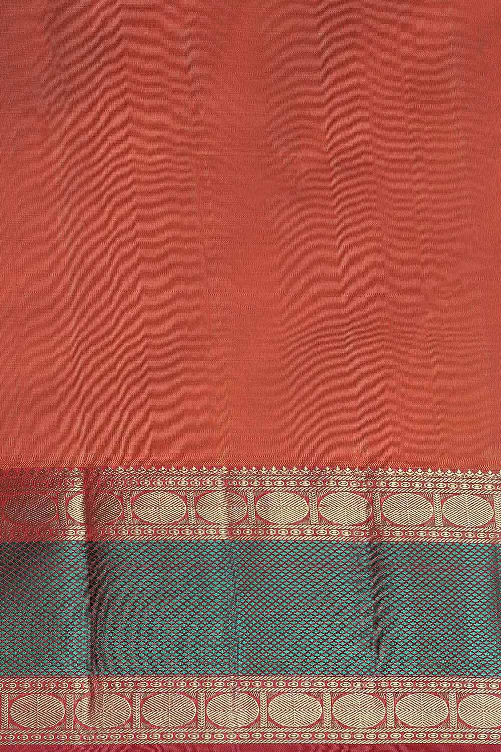 Orange Pure Silk Kanjivaram Saree image number null