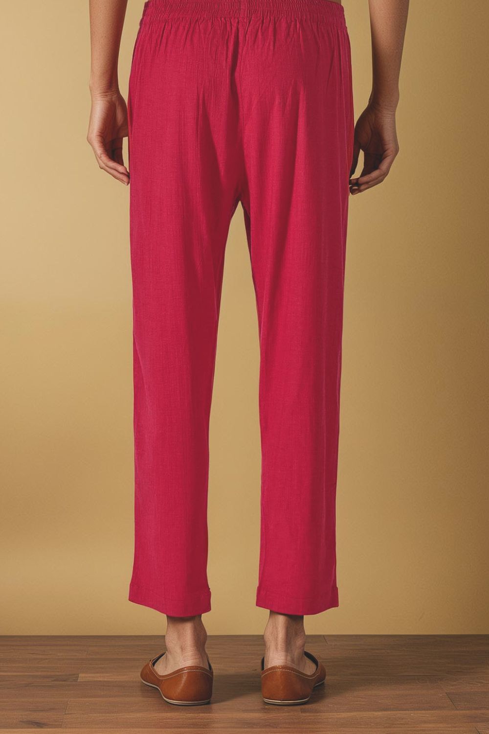 Pink Viscose Woven Trouser image number null