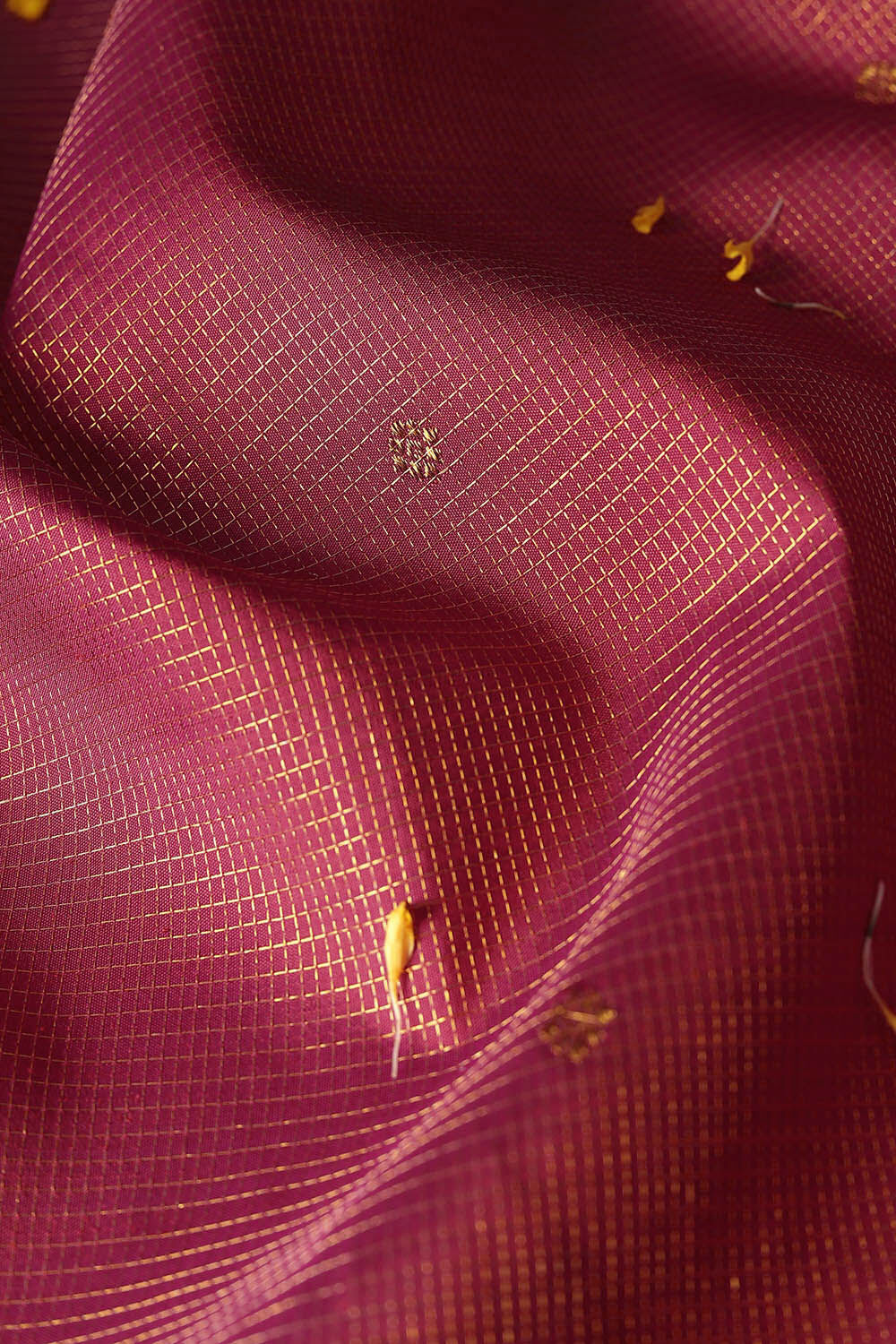 Dark Pink Pure Silk Kanjivaram Saree image number null