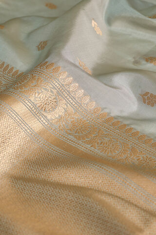 Grey Silk Viscose Cutwork Banarasi Saree thumbnail image number null