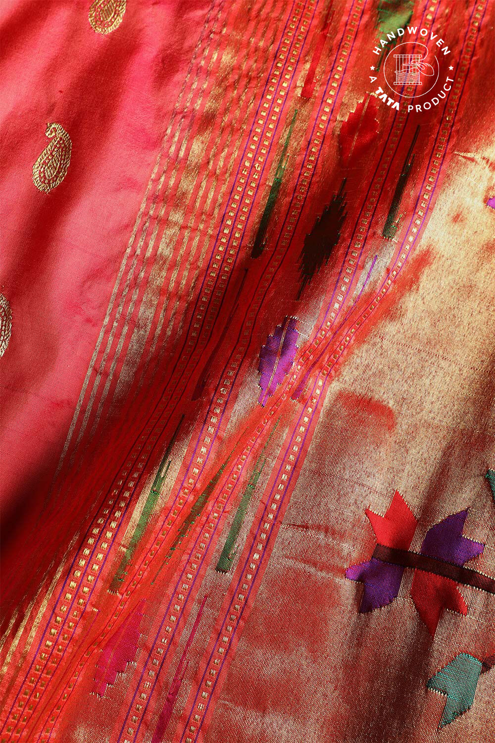 Pink Pure Silk Paithani Saree image number null