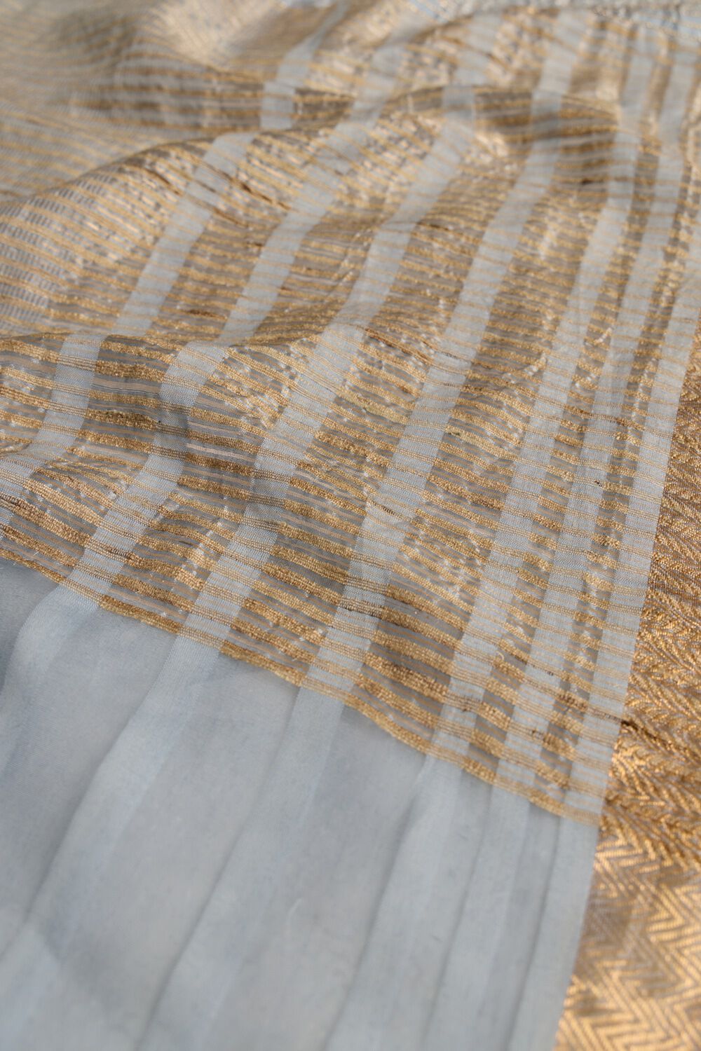 Grey Bhagalpur Woven Silk Tencel Saree image number null