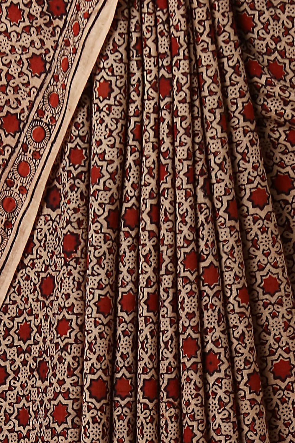 Beige Pure Khadi Cotton Printed Kalamkari Saree image number null