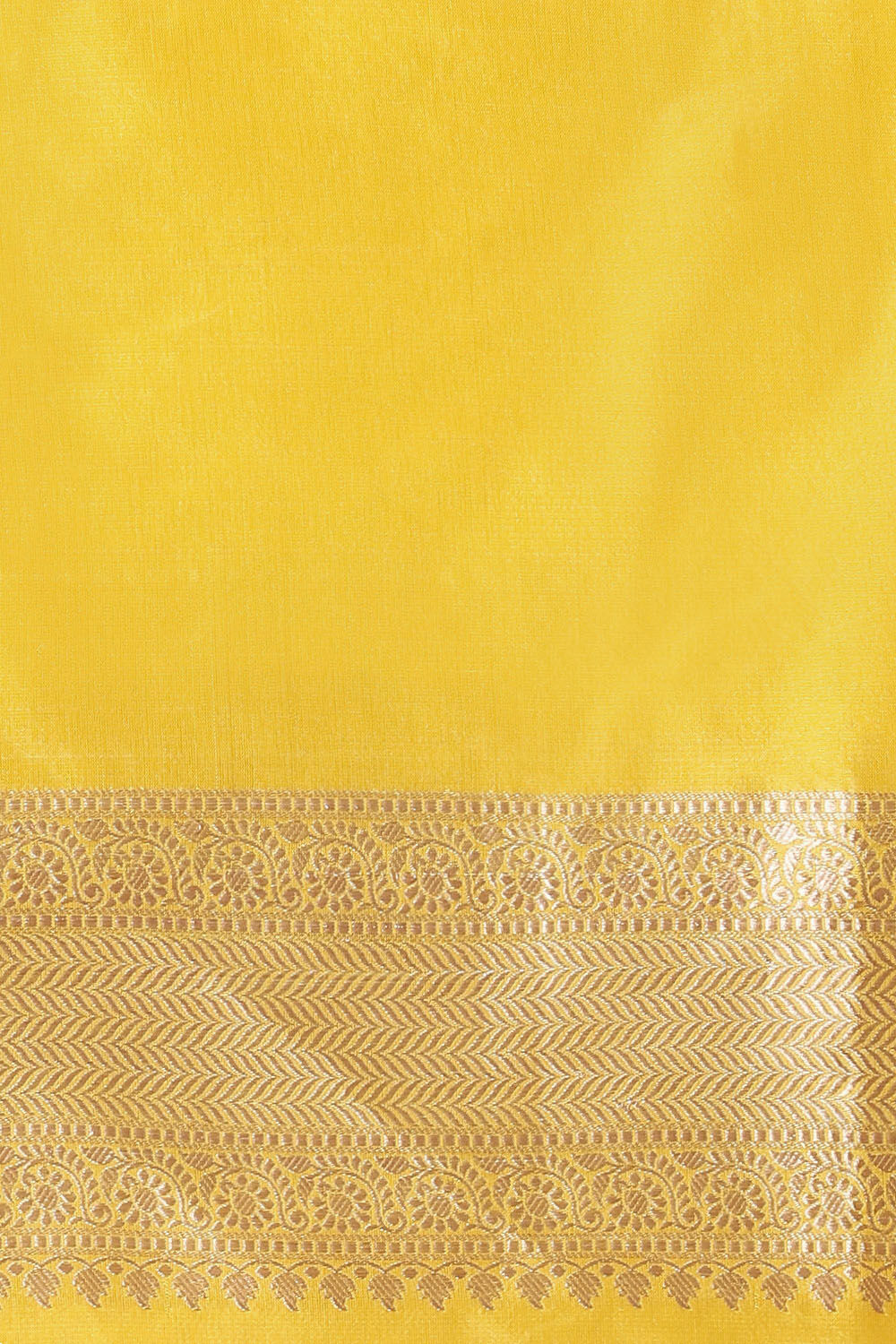 Yellow Pure Silk Banarasi Saree image number null