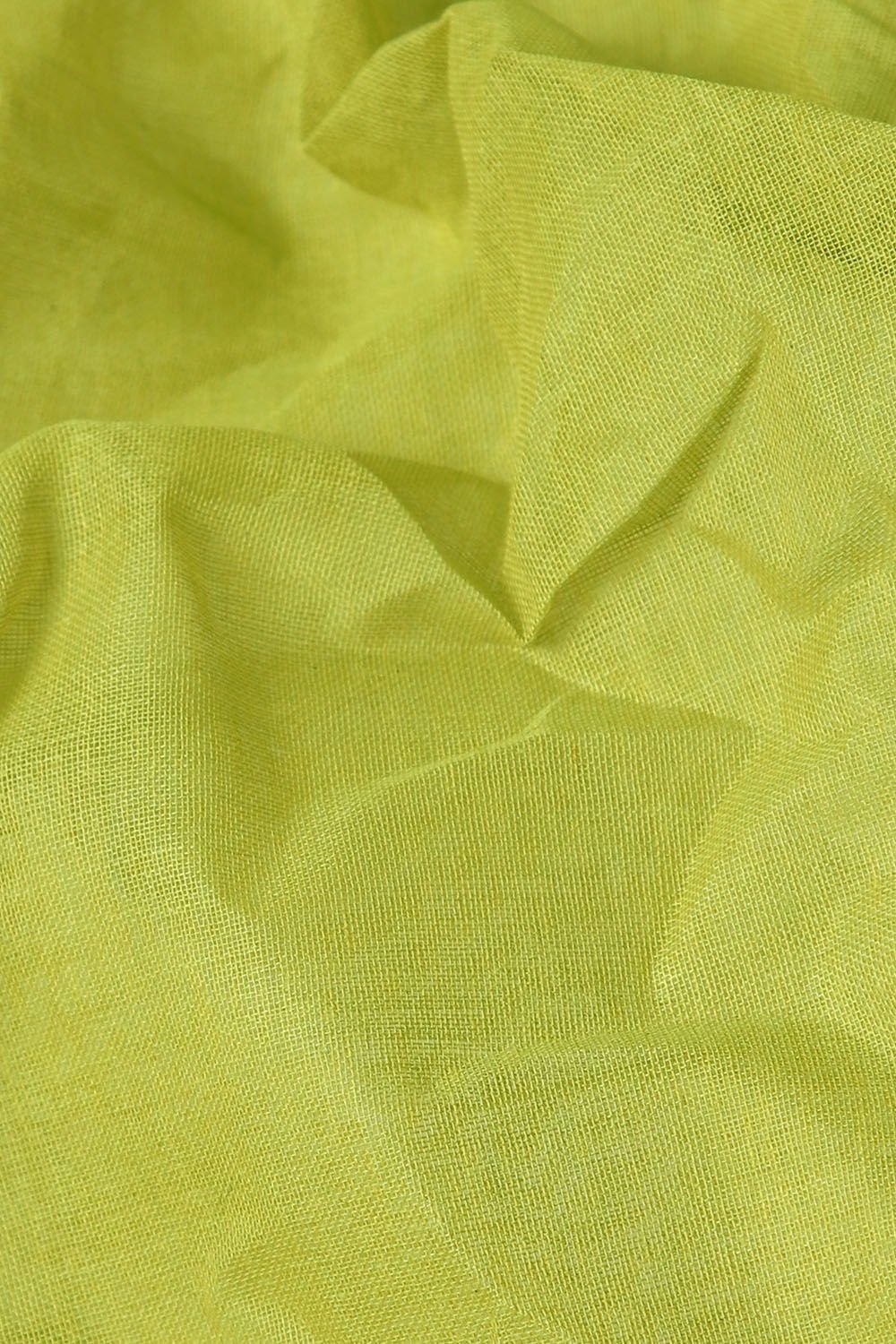Light Pure Green Cotton Bengal Saree image number null