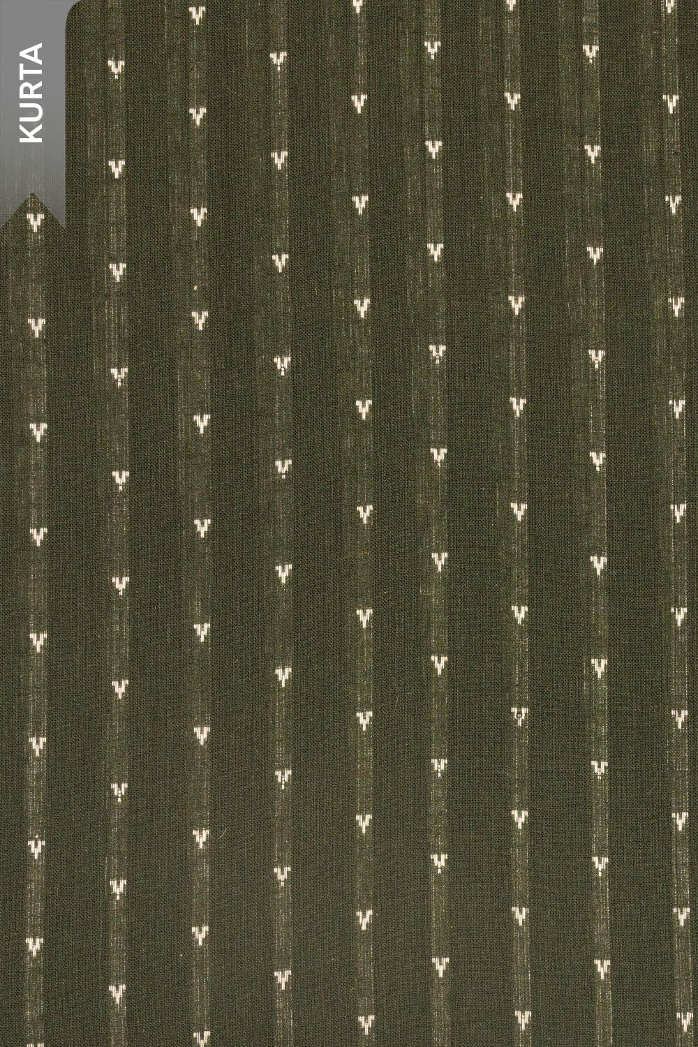 Dark Green Woven Pure Cotton Unstitched Suit Set image number null