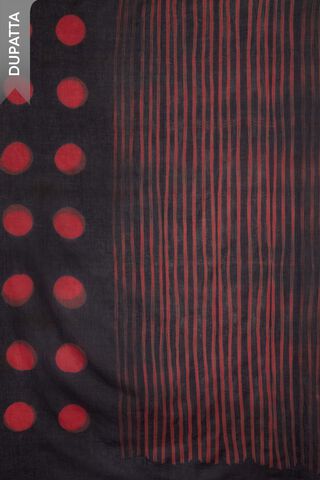 Dark Blue Pure Cotton Tie & Dye Shibori Unstitched Suit Set thumbnail image number null