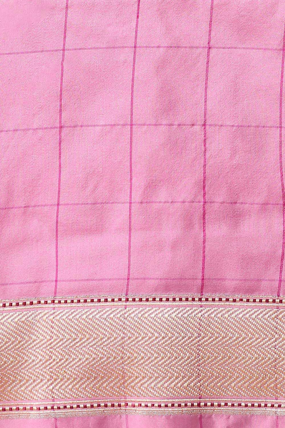 Light Pink Pure Silk Banarasi Saree image number null