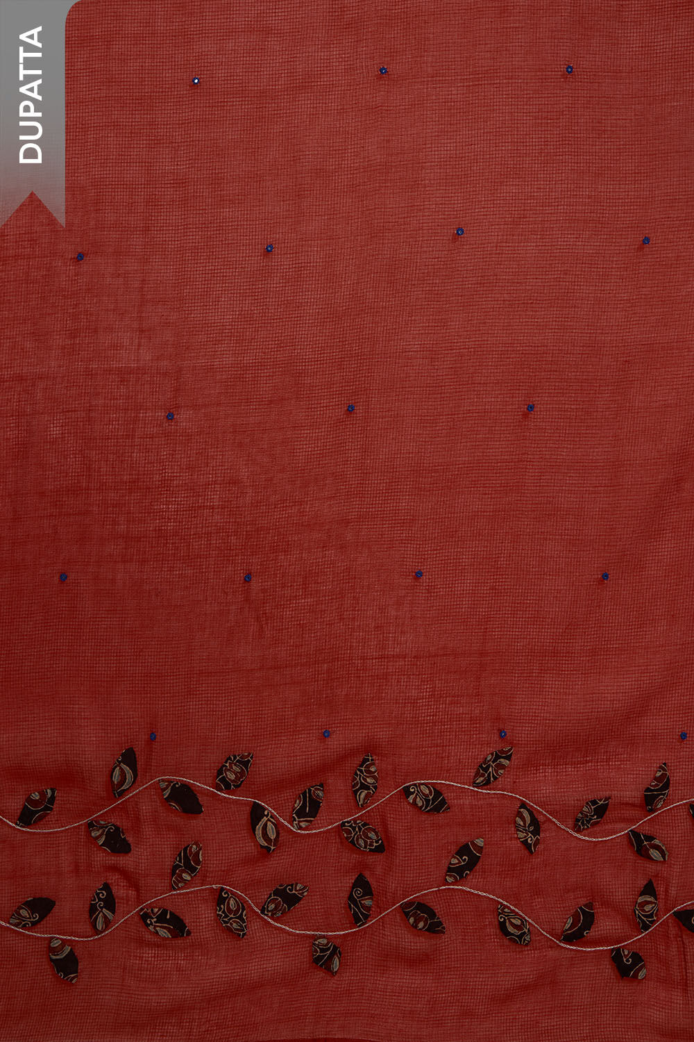 Brown Pure Cotton Block Printed Unstitched Suit Set image number null