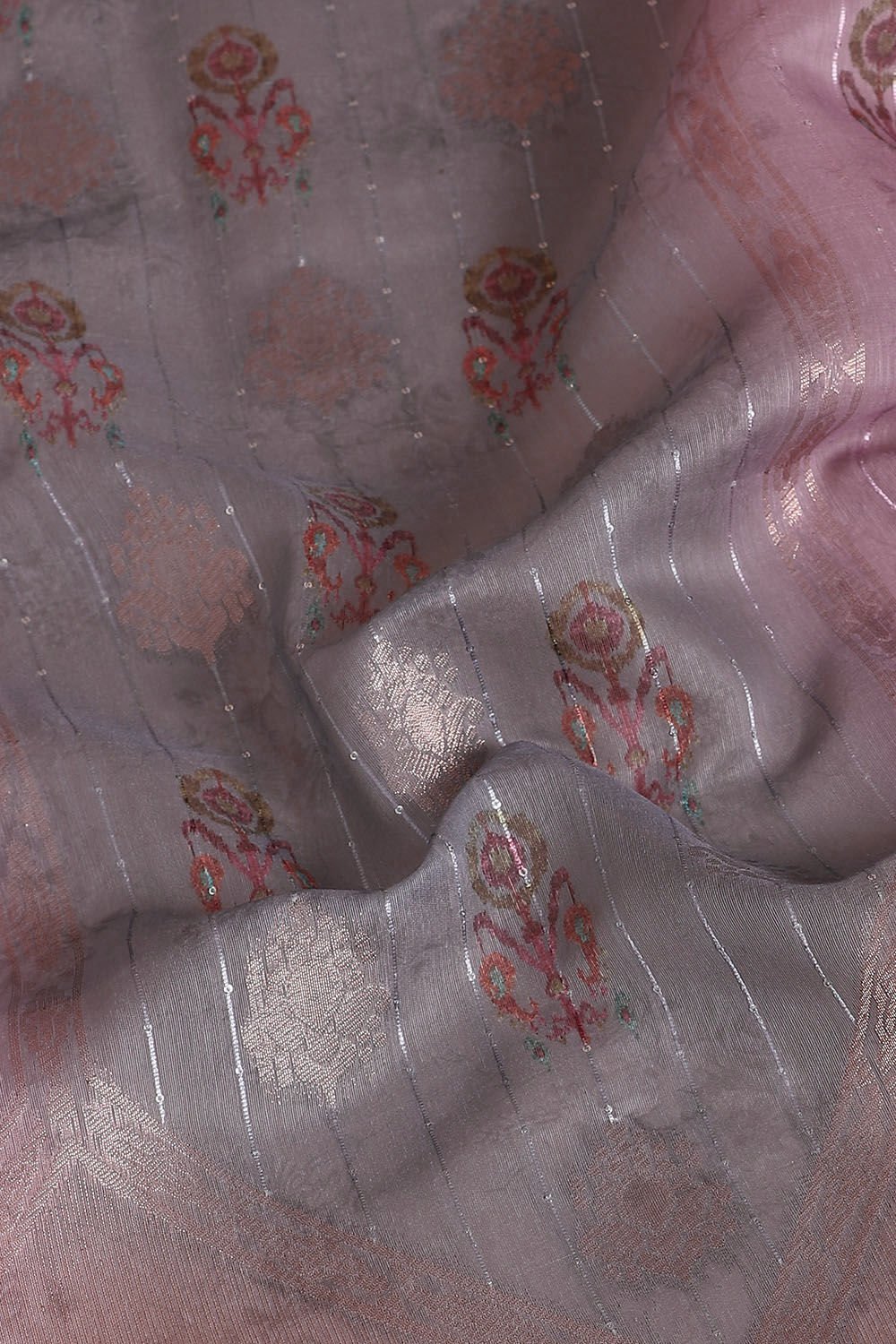 Pink Pure Embroidered Saree image number null