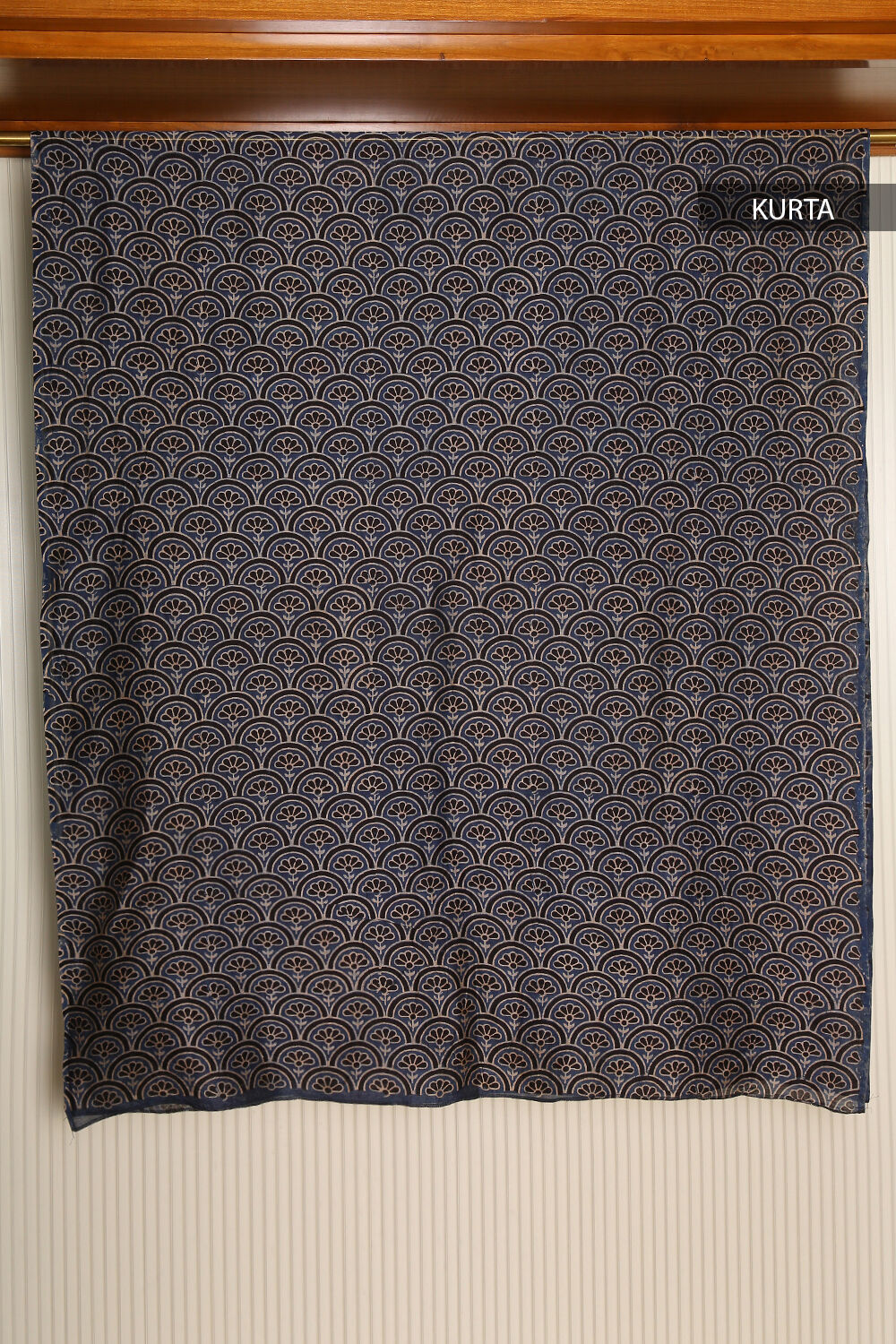 Indigo Blue Pure Silk Cotton Suit Set image number null