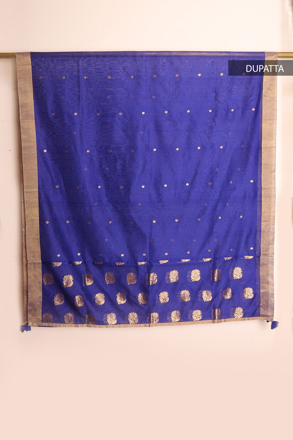 Ink Blue Pure Silk Cotton Suit Set image number null