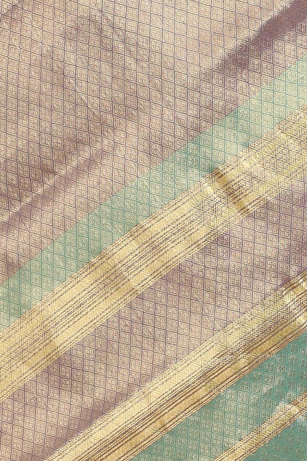 Dark Green Pure Silk Cotton Maheswari Brocade Saree image number null