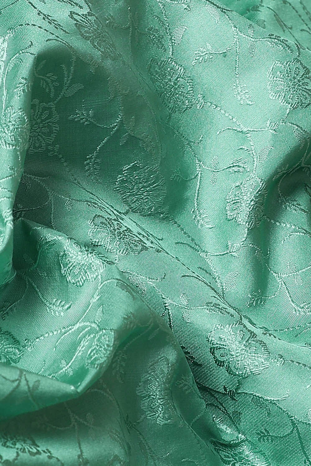 Light Green Pure Silk Banarasi Tanchoi Saree image number null