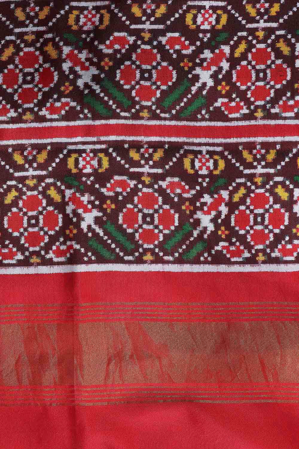Blue Pure Silk Patan Patola Navaratna Bhat Saree image number null